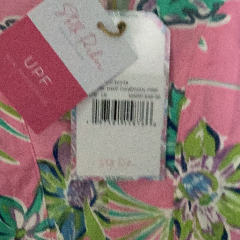 Tropical Pink and Green Mini Dress - Picture 3 of 5